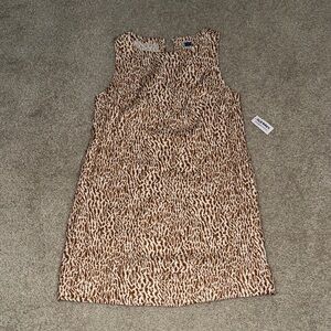 NWT: Old Navy Brown and White Patterned Dress